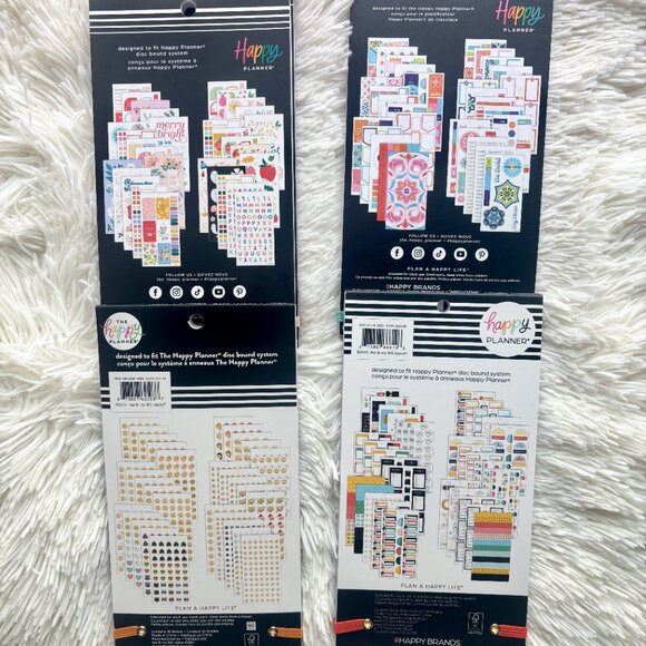 NWT Happy Planner (5) Sticker Books Bundle Seasonal Holiday Tile Emojis Budget - Picture 2 of 11